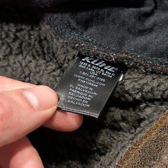 Kuhl Flight Jacket Women's L Gray Full Zip Stowaway Hood Fleece Gorpcore Sweater - Picture 4 of 5